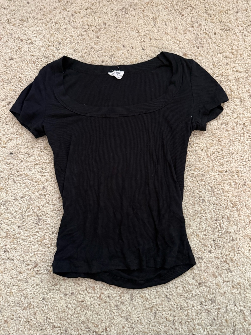 Cotton On Black Scoop Neck Short Sleeve Top